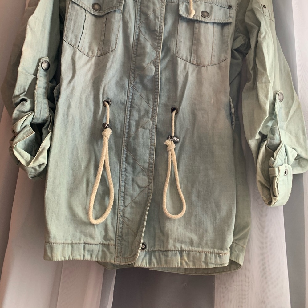 Drawstring waist denim jacket - Picture 4 of 5